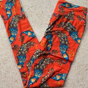 LuLaRoe Unicorn 🦄Print Leggings- Peacocks
